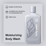 Black Wolf Salicylic Acid Body Wash for Men, 1 Liter - Men's Acne Body Wash - Charcoal Helps Reduce Acne Breakouts & Cleanse Your Skin - Full Coverage & Deep Clean Treatment - Men's Bodywash