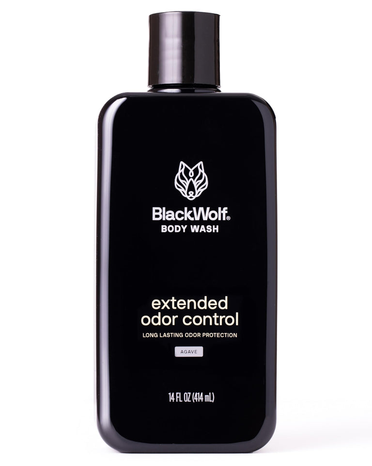 Black Wolf Salicylic Acid Body Wash for Men, 1 Liter - Men's Acne Body Wash - Charcoal Helps Reduce Acne Breakouts & Cleanse Your Skin - Full Coverage & Deep Clean Treatment - Men's Bodywash