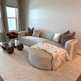 Acanva Luxury Modern Tight Curved Back Velvet Sofa, Minimalist Style Comfy Couch for Living Room Apartment, 3 Seater, Cream