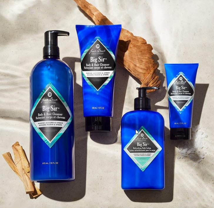 Jack Black Turbo Wash Energizing Body & Hair Cleanser, 33 Fl Oz – Rosemary, Eucalyptus & Juniper Berry – Mens Body Wash, Mens Shampoo, Skin Care, Hair Care, Dual-Purpose Body Wash Men, Sulfate–Free