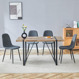 MUUOKY Dining Table Set for 4, Modern 55'' Wood Dinette Table Set for 4 with Fabric Dining Chairs,Table and Chairs Set of 4,Ideal for Kitchen Dining Room