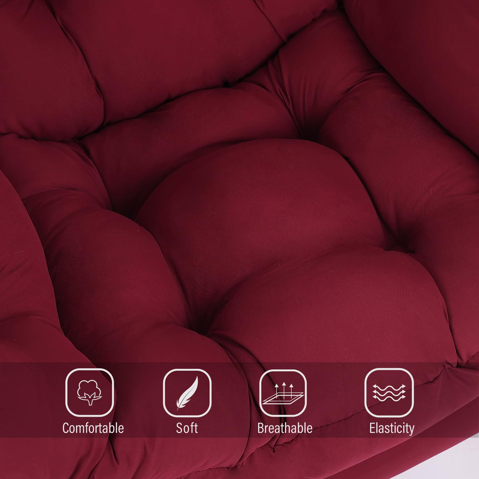 Welnow Lazy Chair with Ottoman, Modern Lounge Accent Chair with Armrests and a Side Pocket, Leisure Sofa Armchair, Reading Armchair with Footrest for Small Space, Dark Grey