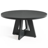 LITTLE TREE Round Dining Table for 4-6 People, 47 Inches Dining Room Table with Wooden Pedestal Base, Brown Dinner Tables, Circle Kitchen Tables for Dining Room, Kitchen, Living Room(Table Only)