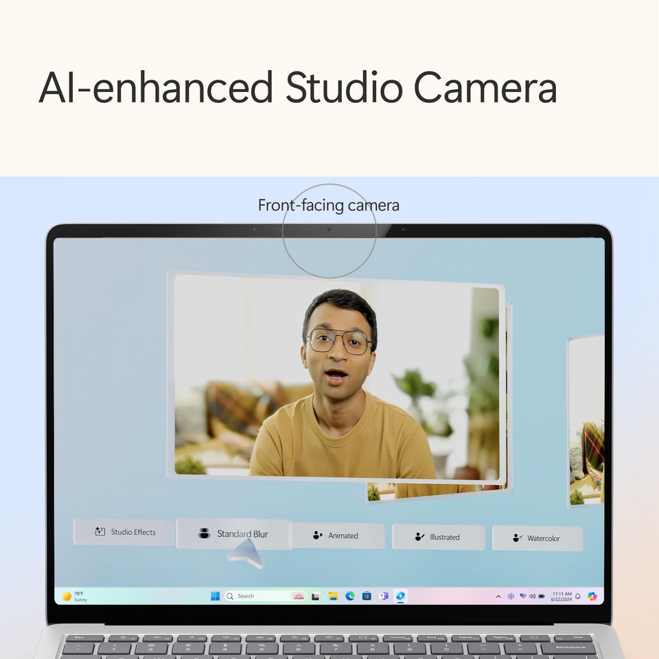 Microsoft Surface Laptop (2024), Windows 11 Copilot+ PC, 15" Touchscreen Display