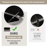 Busaurus Storage Ottoman Bench 49.2 Inch Upholstered Fabric Storage Bench for Bedroom End of Bed Aesthetic Large Oval Ottoman for Living Room Entryway (Ivory)