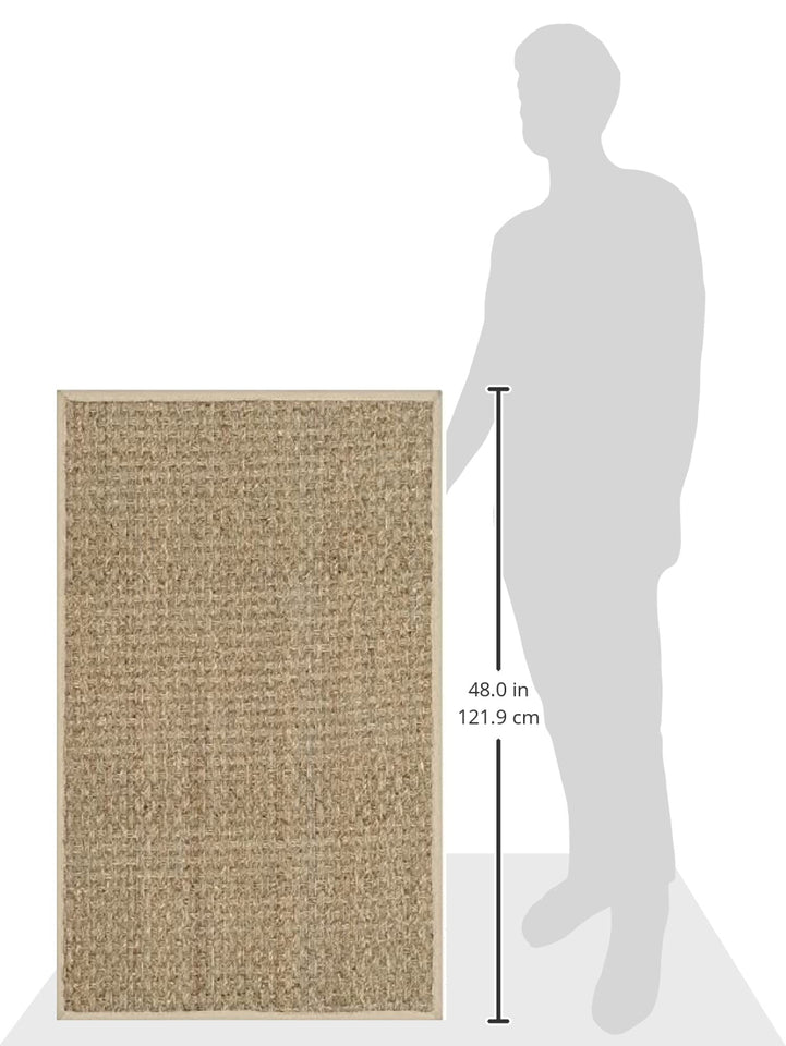 SAFAVIEH Area Rug 8x10 - Natural Fiber Collection - Large - Natural & Beige, Seagrass, Basketweave Pattern (NF114A)