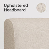 Nectar Bamboo Platform Bed Frame - Queen - Natural - Floating Center Support Legs - 12” Height - Easy Tool Free Set Up - Contemporary and Durable - Sturdy Wooden Support Slats - Holds Up To 800 Pounds