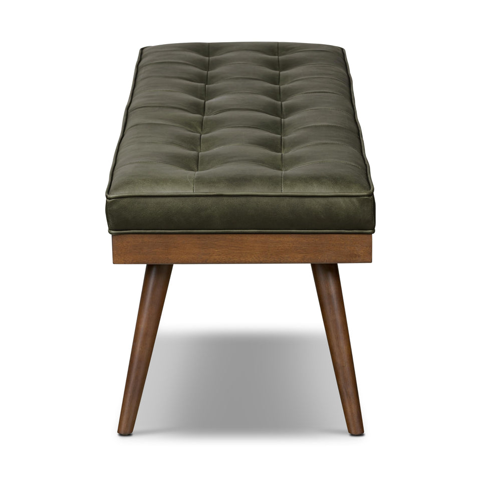 POLY & BARK Napa 72" Apartment Sofa – Italian-Tanned Full-Grain Pure-Aniline or Semi-Aniline Leather, Feather-Down Cushioning, Kiln-Dried Solid Wood Frame, Walnut Legs - Cognac Tan