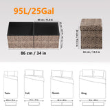 AmasSmile Footrest Ottoman Bench with Storage,34Inch Black Leather Footstool, Coffee Table, Padded Seat, Storage Chest,Blanket Store with Flipping Lid for Livingroom and Bedroom