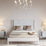 Bme Vivian 14 Inch Deluxe Bed Frame with Headboard, Rustic & Scandinavian Style with Solid Acacia Wood, No Box Spring Needed, 12 Strong Wood Slat Support, Easy Assembly, King, Rustic Golden Brown