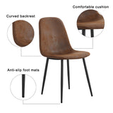 MUUOKY Dining Table Set for 4, Modern 55'' Wood Dinette Table Set for 4 with Fabric Dining Chairs,Table and Chairs Set of 4,Ideal for Kitchen Dining Room