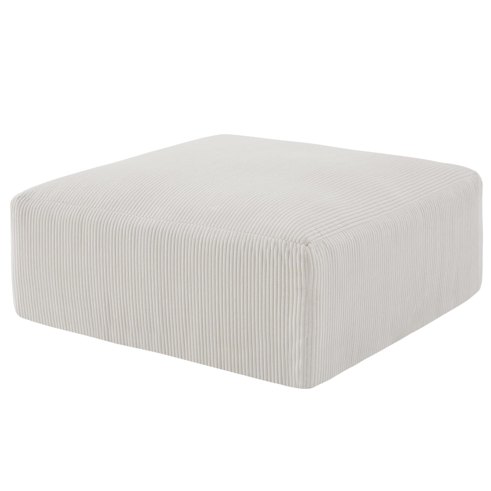 Boneless Sectional Cloud Couch Sofa for Living Room, 112" U-Shaped Modular Modern Lounge Sleeper Black Couches with Chaise, No Assemble, Cordury Compression Upholstered Sofas