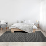 LUXE WEAVERS Modern Geometric Wave Cream 9x12 Area Rug