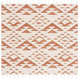 SAFAVIEH Area Rug 8x10 - Moroccan Tassel Shag Collection - Large - Ivory & Brown, Boho Design, Non-Shedding & Easy Cleaning, Plush Pile, Ideal for Living Room, Bedroom, Dining Space (MTS688A)