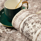 TOPRUUG Washable Oriental Area Rug - 12x15 Rugs for Living Room Soft Carpet for Bedroom Waterproof Floral Distressed Indoor Stain Resistant Non-Shedding Floor Carpets (Green, 12x15)