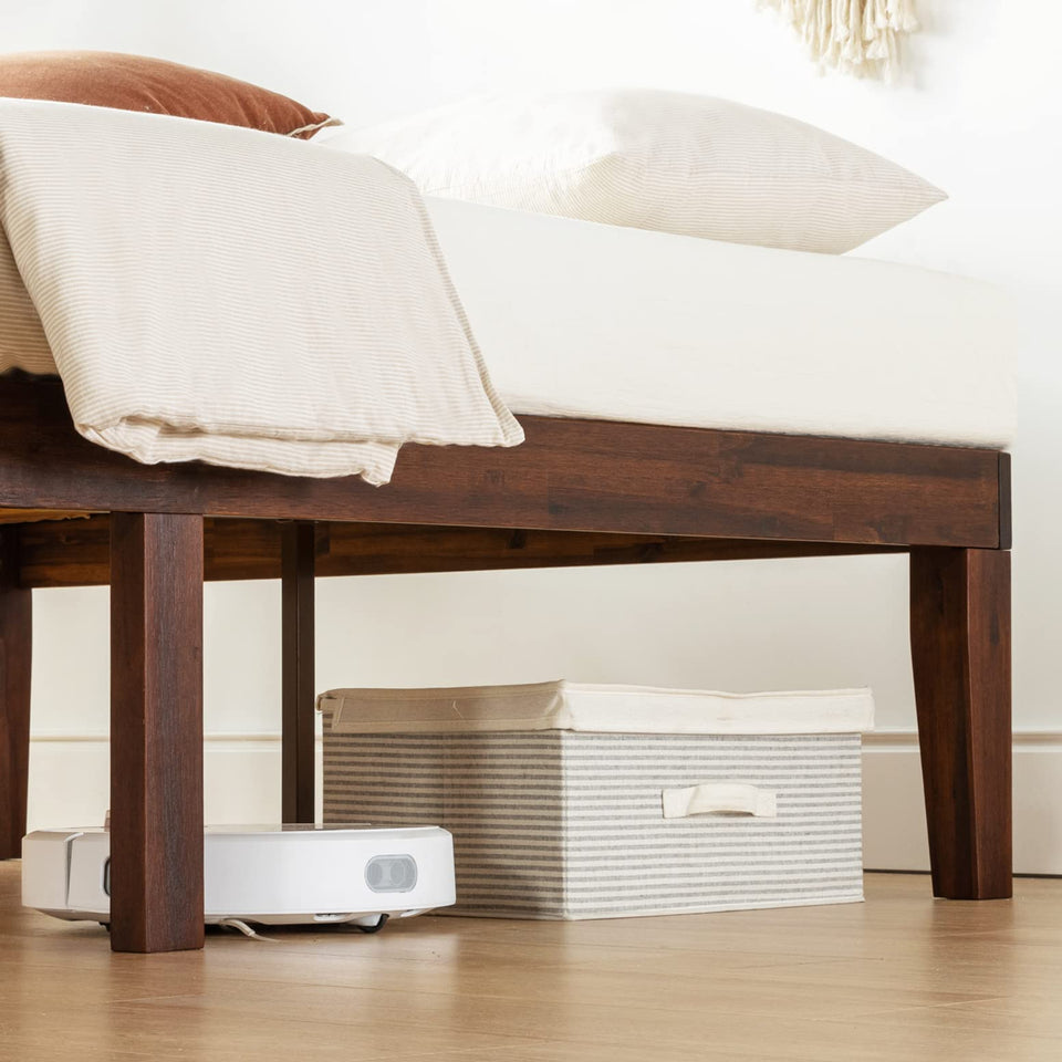 Mellow Naturalista Classic 12-Inch Solid Wood Platform Bed | Wooden Slats, No Box Spring Needed, Easy Assembly | Full, Espresso