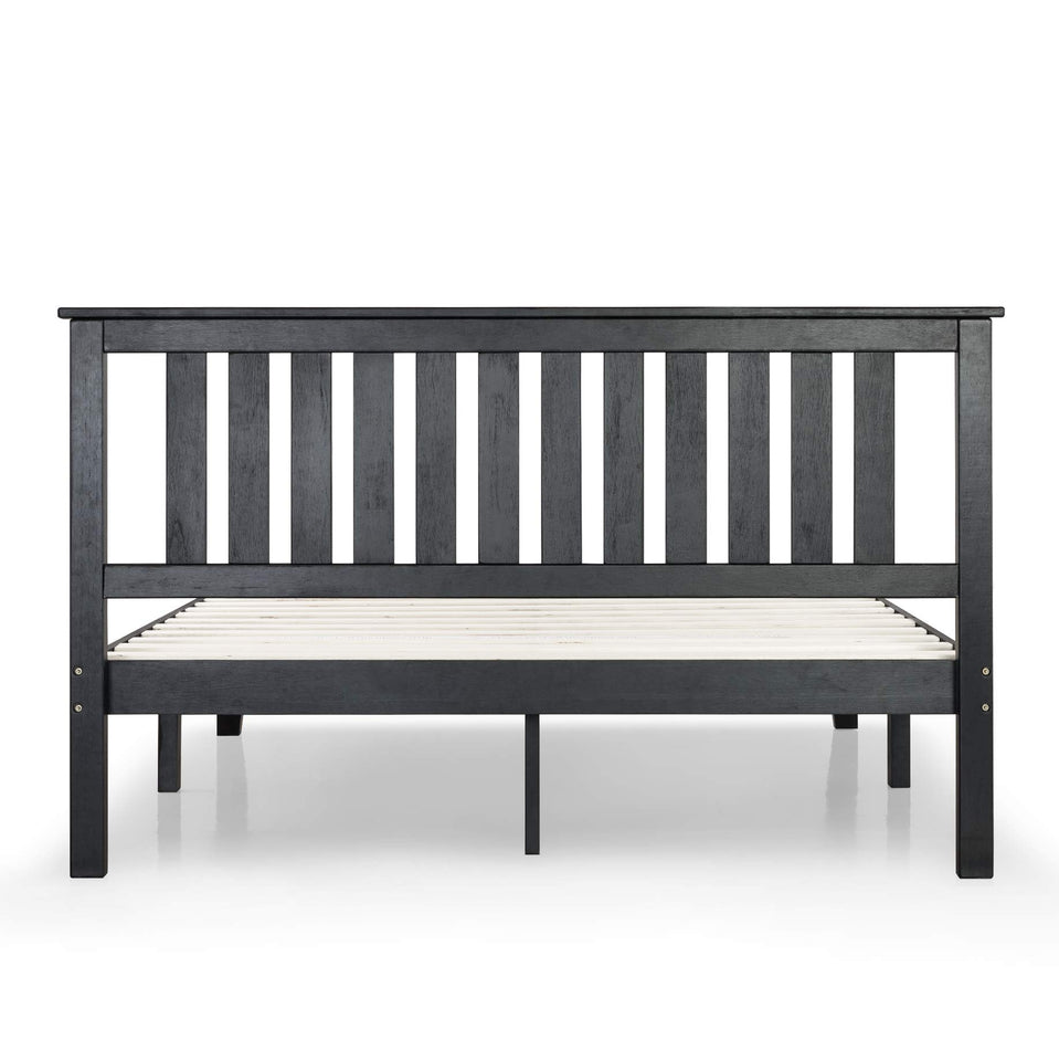 Mellow Naturalista Classic 12-Inch Solid Wood Platform Bed | Wooden Slats, No Box Spring Needed, Easy Assembly | Full, Espresso