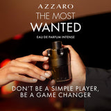 Azzaro The Most Wanted Eau de Parfum Intense - Woody & Seductive Mens Cologne - Fougère, Ambery & Spicy Fragrance for Date Night - Lasting Wear - Luxury Perfumes for Men - Full Size, 3.3 Fl. Oz