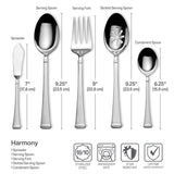Mikasa Bravo 65-Piece Flatware Set for 12, 18/10 Stainless Steel Silverware with Full Service, Includes Forks, Knives, Spoons, and Serving Utensils