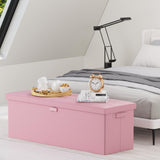 DocSafe Storage Ottoman with Lock,Fireproof Folding Ottoman Foot Rest Stool Storage Chest with Storage Safe for Important Documents,Waterproof 17 Inches Short Ottoman Foot Stool with Handles,Black