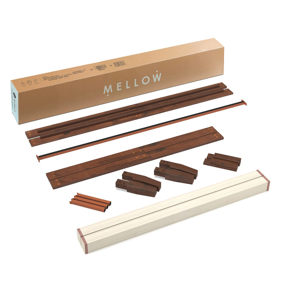 Mellow Naturalista Classic 12-Inch Solid Wood Platform Bed | Wooden Slats, No Box Spring Needed, Easy Assembly | Full, Espresso