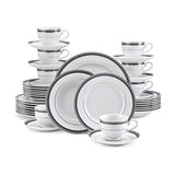 Mikasa Parchment 40-Piece Dinnerware Set, Service for 8, Durable Porcelain Plates, Bowls, and Mugs with Contemporary Design, Dishwasher Safe