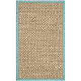 SAFAVIEH Area Rug 8x10 - Natural Fiber Collection - Large - Natural & Beige, Seagrass, Basketweave Pattern (NF114A)