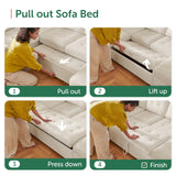 HONBAY Sectional Sleeper Sofa Pull Out Bed with Storage Chaise, Sectional Sofa Couch, Sleeper Couch Bed for Living Room, Dark Grey