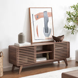 mopio Ensley TV Stand, Mid Century Modern for 55/60/65 inch TV, Farmhouse TV Stand, Entertainment Center with Storage, TV and Media Console for Living Room (Walnut, 59" Tall)