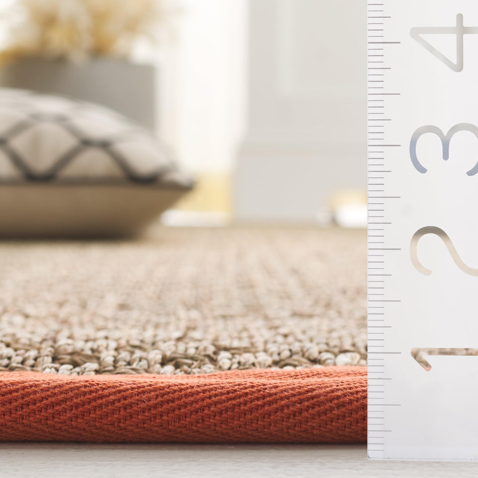 SAFAVIEH Area Rug 8x10 - Natural Fiber Collection - Large - Natural & Beige, Seagrass, Basketweave Pattern (NF114A)