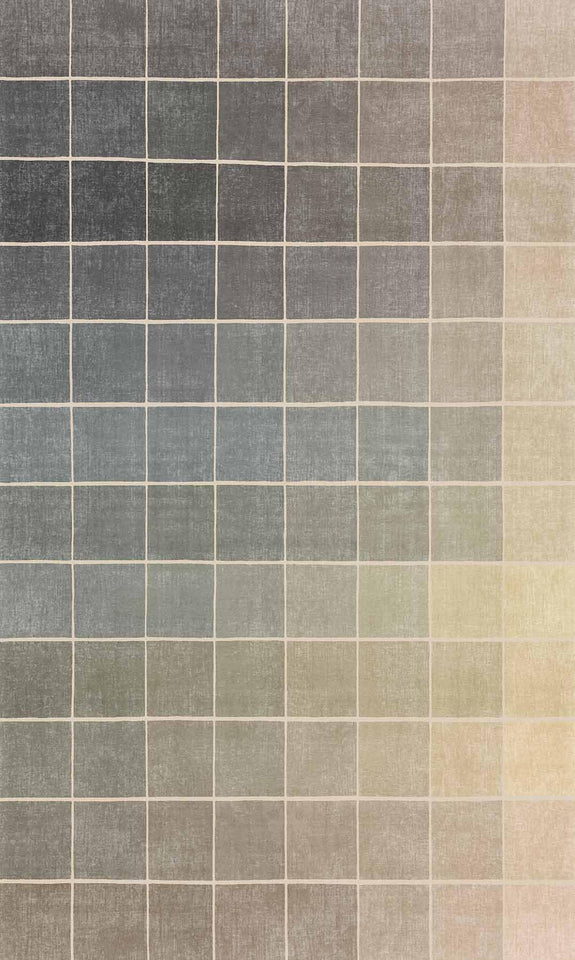 Neutral Living Room Rug - 10x14 Farmhouse Beige Brown Large Area Rug for Dining Room, Bedroom, Low Pile Lightweight Washable