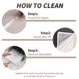 160.6" Cloud Couch Modular Sectional Sofa for Livingroom,Oversized Convertible Sofa with Storage Ottomans,6 Seat Wide Couches,Cushion Covers Removable (Khaki, 6 Seater)