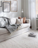 S & L Homes Wool Cotton Hand Woven Chunky Knit Popcorn Rug - Ivory Contemporary Area Rug for Living Room Bedroom (8' x 10' - Ivory)