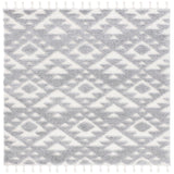 SAFAVIEH Area Rug 8x10 - Moroccan Tassel Shag Collection - Large - Ivory & Brown, Boho Design, Non-Shedding & Easy Cleaning, Plush Pile, Ideal for Living Room, Bedroom, Dining Space (MTS688A)