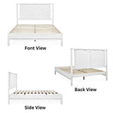 Bme Vivian 14 Inch Deluxe Bed Frame with Headboard, Rustic & Scandinavian Style with Solid Acacia Wood, No Box Spring Needed, 12 Strong Wood Slat Support, Easy Assembly, King, Rustic Golden Brown