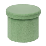 B FSOBEIIALEO Storage Ottoman Cube, Flowers Shaped Ottomans with Storage Foot Stool Footrest for Lving Room, Boucle Ottoman Seat for Dorm Room,Faux Teddy Fur, Cream White 12.6"x12.6"x12.6"