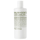 Malin + Goetz Rum Hand & Body Wash, 16 Fl. Oz. – Men & Women Natural Body Wash For All Skin Types, Foaming Hydrating Cleansing Gel, Cruelty-Free & Vegan