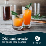 Libbey Ascent Tumbler and Rocks Drinking Glasses Set of 16, Glass Drinking Glasses with Curvature, Versatile Glassware Set for Parties and More