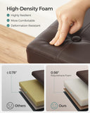 SONGMICS MAZIE Collection - 30 Inches Storage Ottoman Bench with Flipping Lid, Storage Chest Footstool, Load 660 lb, for Entryway, Living Room, Bedroom, Synthetic Leather, Black ULSF45BK