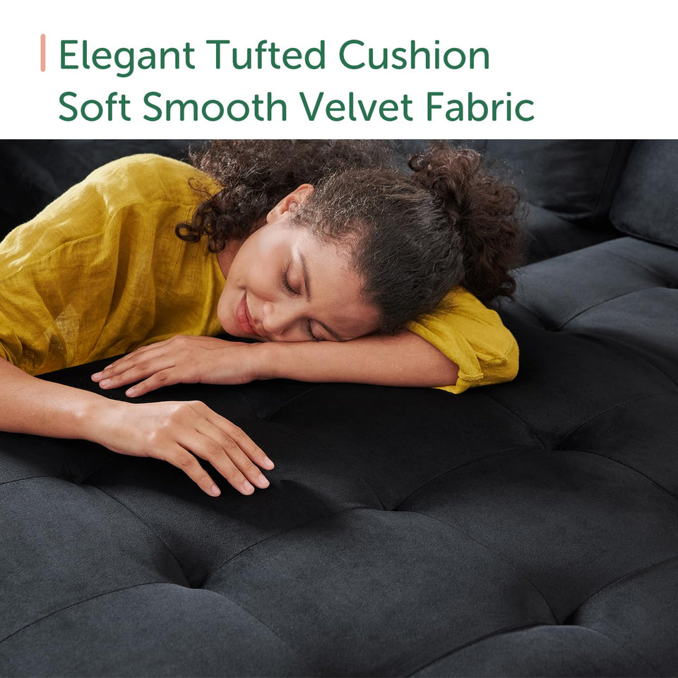 HONBAY Sectional Sleeper Sofa Pull Out Bed with Storage Chaise, Sectional Sofa Couch, Sleeper Couch Bed for Living Room, Dark Grey