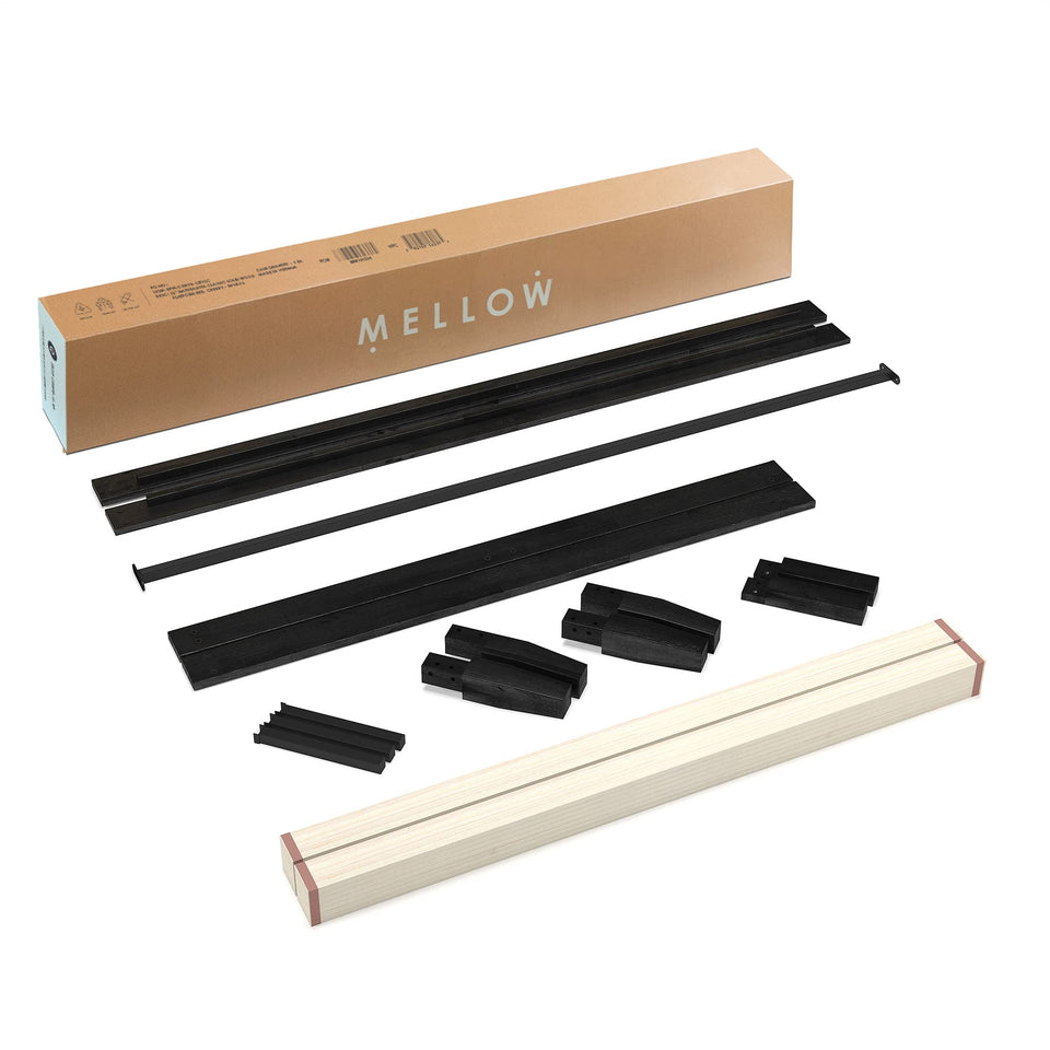 Mellow Naturalista Classic 12-Inch Solid Wood Platform Bed | Wooden Slats, No Box Spring Needed, Easy Assembly | Full, Espresso