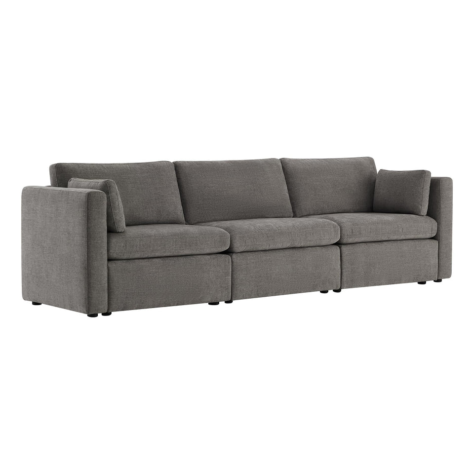 CHITA Oversized Modular Sectional Sofa, FSC Certified L Shaped Sectional Couches for Living Room, 112 inch Width,4 Seat Modular Sofa with Storage Ottoman, Linen