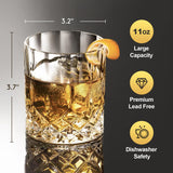 Triplorare Whiskey Glasses Set of 6, 11 OZ Old-Fashioned, Rum & Scotch Glasses