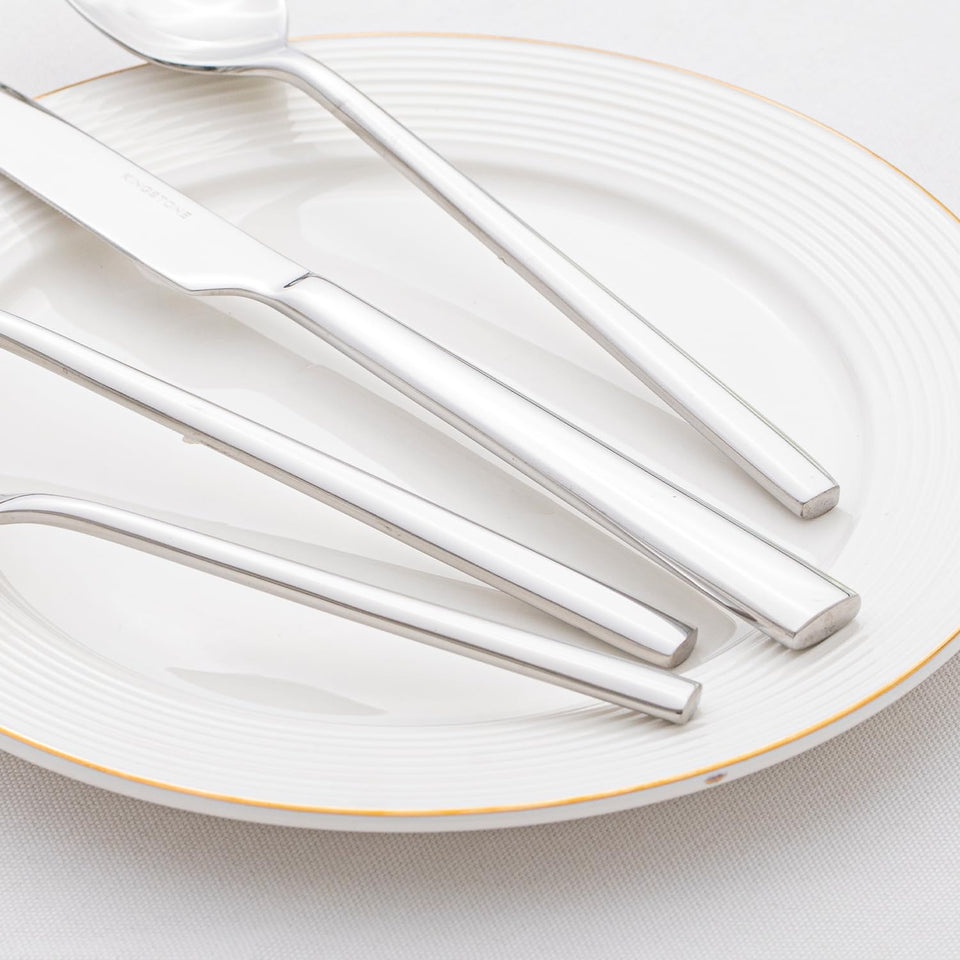 KINGSTONE Silverware Set, 60-Piece Forged Flatware Set Cutlery Set Premium Stainless Steel, Service for 12, for Kitchen, Home, Wedding, Party, Mirror Polished and Dishwasher Safe