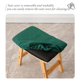 Foot Stool,Ottoman,Bamboo Small Sofa Foot Rest Under Desk,Extra Seating for Living Room, Bedroom and Kitchen(Brown Stool Legs - Beige Surface)