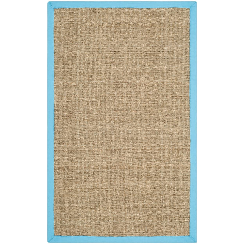 SAFAVIEH Area Rug 8x10 - Natural Fiber Collection - Large - Natural & Beige, Seagrass, Basketweave Pattern (NF114A)