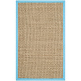 SAFAVIEH Area Rug 8x10 - Natural Fiber Collection - Large - Natural & Beige, Seagrass, Basketweave Pattern (NF114A)