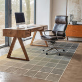 Neutral Living Room Rug - 10x14 Farmhouse Beige Brown Large Area Rug for Dining Room, Bedroom, Low Pile Lightweight Washable