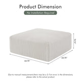 Boneless Sectional Cloud Couch Sofa for Living Room, 112" U-Shaped Modular Modern Lounge Sleeper Black Couches with Chaise, No Assemble, Cordury Compression Upholstered Sofas