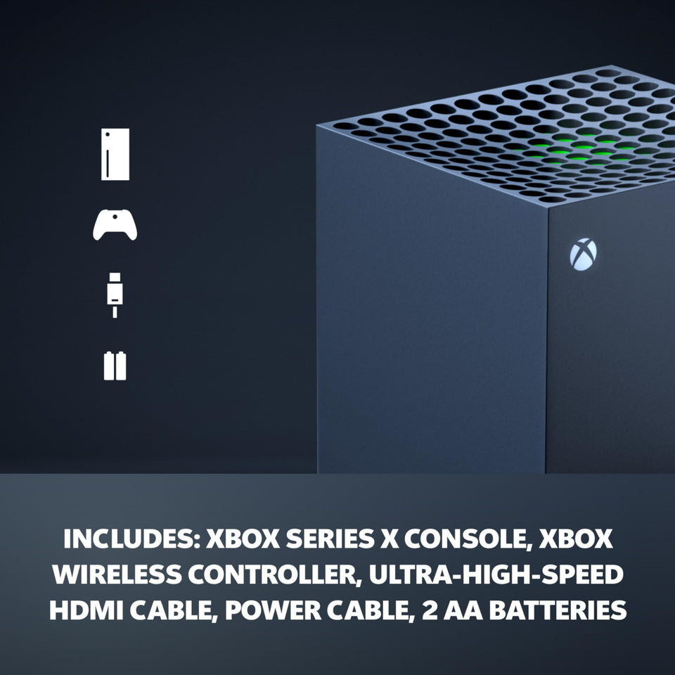 Xbox Series X - Gaming Console - 1TB SSD - Includes Wireless Controller - 4K Gaming - 120FPS - Carbon Black